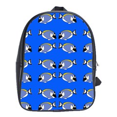 Powder Blue Tang Print School Bag (large) by Kritter