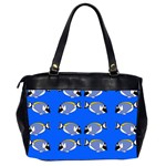 Powder Blue Tang Print Oversize Office Handbag (2 Sides) Back