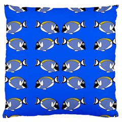 Powder Blue Tang Print Standard Flano Cushion Case (two Sides)