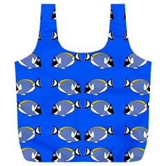 Powder Blue Tang Print Full Print Recycle Bag (xxl) by Kritter