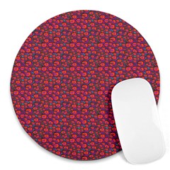 Pink Zoas Print Round Mousepads by Kritter