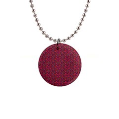 Pink Zoas Print 1  Button Necklace by Kritter