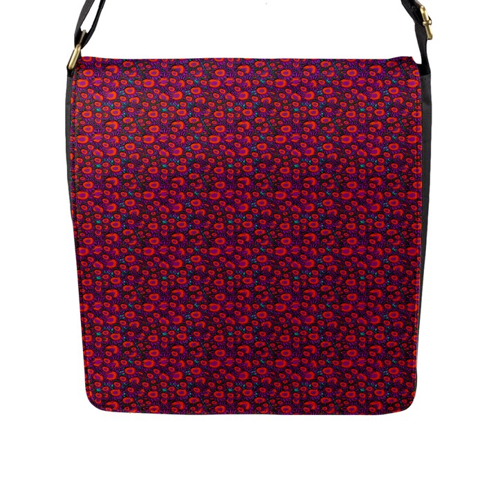 Pink Zoas Print Flap Closure Messenger Bag (L)