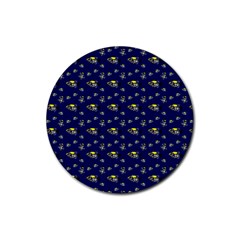 Clown Trigger Print Rubber Coaster (round)  by Kritter