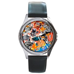 Point Of Entry Round Metal Watch