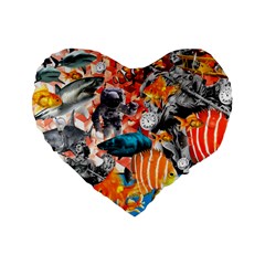 Point Of Entry Standard 16  Premium Heart Shape Cushions by impacteesstreetwearcollage