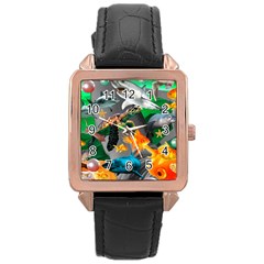 Point Of Entry 4 Rose Gold Leather Watch 