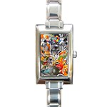 Point Of Entry 3 Rectangle Italian Charm Watch Front