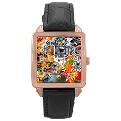 Point Of Entry 3 Rose Gold Leather Watch  by impacteesstreetwearcollage