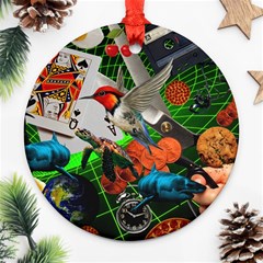 Through Space And Time Ornament (round) by impacteesstreetwearcollage