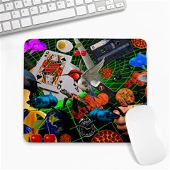 Through Space And Time Large Mousepads by impacteesstreetwearcollage