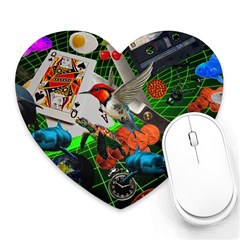 Through Space And Time Heart Mousepads by impacteesstreetwearcollage