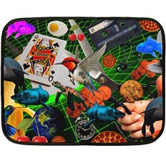 Through Space And Time Double Sided Fleece Blanket (mini)  by impacteesstreetwearcollage