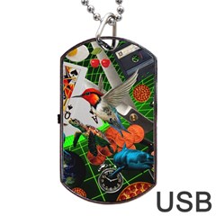 Through Space And Time Dog Tag Usb Flash (two Sides) by impacteesstreetwearcollage