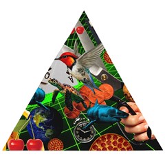 Through Space And Time Wooden Puzzle Triangle by impacteesstreetwearcollage