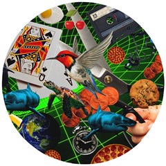 Through Space And Time Wooden Puzzle Round by impacteesstreetwearcollage