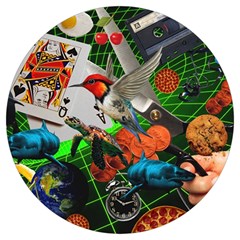 Through Space And Time Round Trivet by impacteesstreetwearcollage