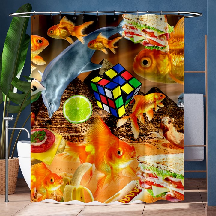 Through Space And Time 5 Shower Curtain 60  x 72  (Medium) 