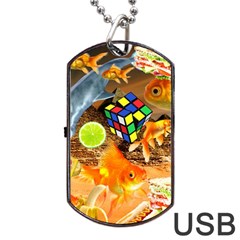 Through Space And Time 5 Dog Tag Usb Flash (two Sides) by impacteesstreetwearcollage