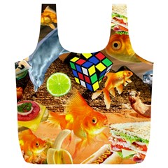 Through Space And Time 5 Full Print Recycle Bag (xl) by impacteesstreetwearcollage