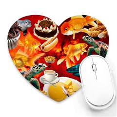 Through Space And Time 4 Heart Mousepads by impacteesstreetwearcollage