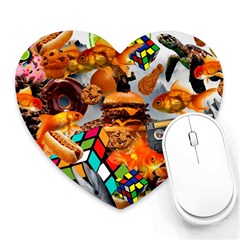 Through Space And Time 3 Heart Mousepads by impacteesstreetwearcollage