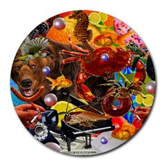 Through Space And Time 2 Round Mousepads by impacteesstreetwearcollage