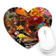 Through Space And Time 2 Heart Mousepads by impacteesstreetwearcollage