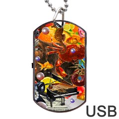 Through Space And Time 2 Dog Tag Usb Flash (one Side) by impacteesstreetwearcollage