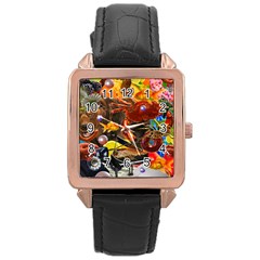 Through Space And Time 2 Rose Gold Leather Watch  by impacteesstreetwearcollage