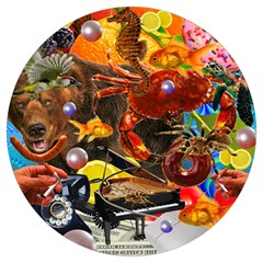 Through Space And Time 2 Round Trivet by impacteesstreetwearcollage