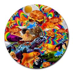 Journey Through Time Round Mousepads by impacteesstreetwearcollage