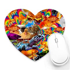 Journey Through Time Heart Mousepads by impacteesstreetwearcollage