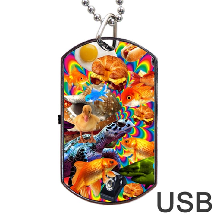 Journey Through Time Dog Tag USB Flash (Two Sides)