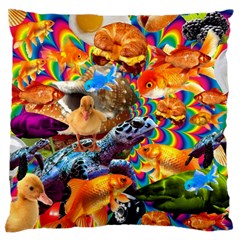 Journey Through Time Large Cushion Case (two Sides) by impacteesstreetwearcollage