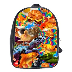 Journey Through Time School Bag (xl) by impacteesstreetwearcollage