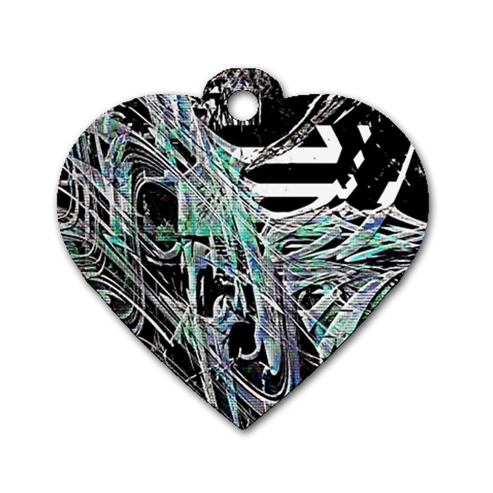 Robotic Endocrine System Dog Tag Heart (One Side)