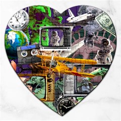 A Matter Of Time Jigsaw Puzzle (heart) by impacteesstreetwearcollage