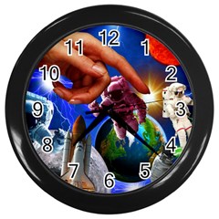 Riding The Storm Out 2 Wall Clock (black) by impacteesstreetwearcollage