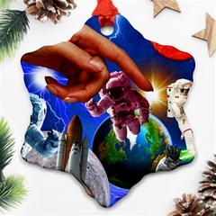 Riding The Storm Out 2 Ornament (snowflake) by impacteesstreetwearcollage