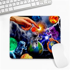 Riding The Storm Out Large Mousepads by impacteesstreetwearcollage