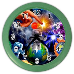 Riding The Storm Out Color Wall Clock by impacteesstreetwearcollage