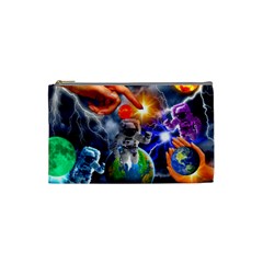 Riding The Storm Out Cosmetic Bag (small) by impacteesstreetwearcollage