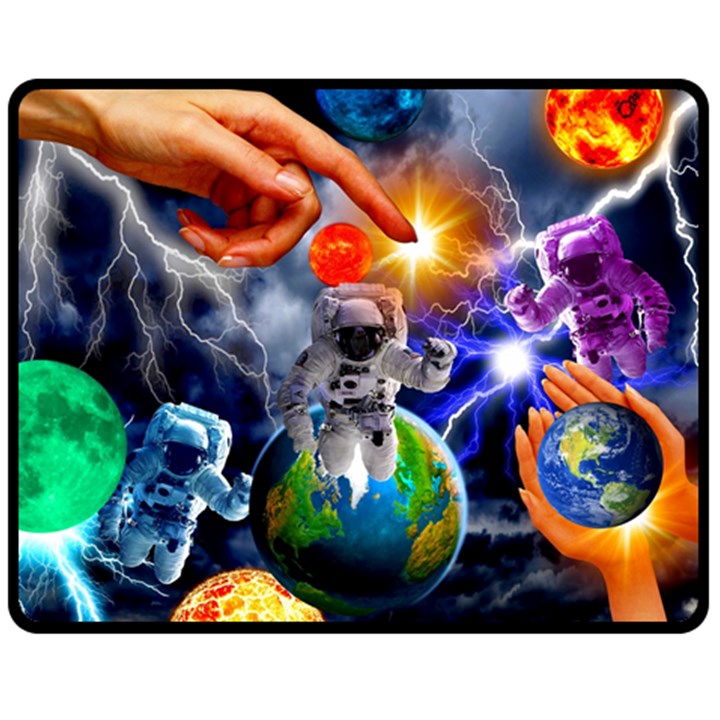 Riding The Storm Out Double Sided Fleece Blanket (Medium) 