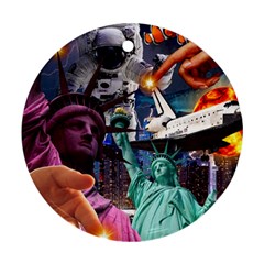 Journey Through Time Nyc Ornament (round) by impacteesstreetwearcollage