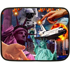 Journey Through Time Nyc Fleece Blanket (mini) by impacteesstreetwearcollage