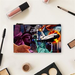 Journey Through Time Nyc Cosmetic Bag (small) by impacteesstreetwearcollage