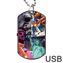 Journey Through Time Nyc Dog Tag Usb Flash (one Side) by impacteesstreetwearcollage