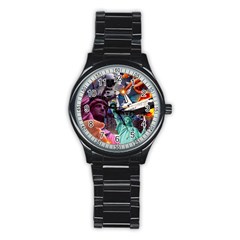 Journey Through Time Nyc Stainless Steel Round Watch by impacteesstreetwearcollage