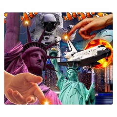 Journey Through Time Nyc Double Sided Flano Blanket (small)  by impacteesstreetwearcollage